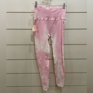 Free People Movement Pink Tie-Dye Leggings